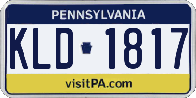 PA license plate KLD1817
