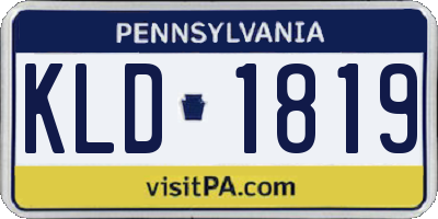 PA license plate KLD1819