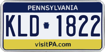 PA license plate KLD1822