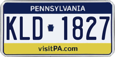 PA license plate KLD1827