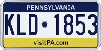 PA license plate KLD1853