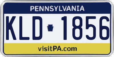 PA license plate KLD1856