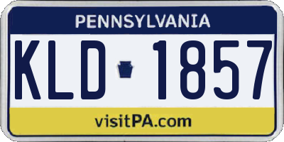 PA license plate KLD1857