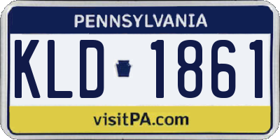 PA license plate KLD1861