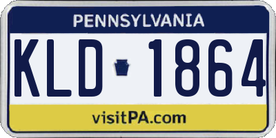 PA license plate KLD1864