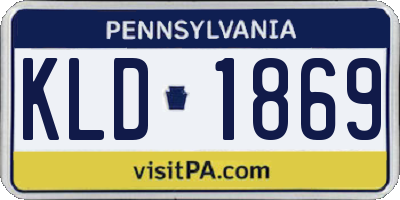 PA license plate KLD1869