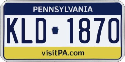 PA license plate KLD1870