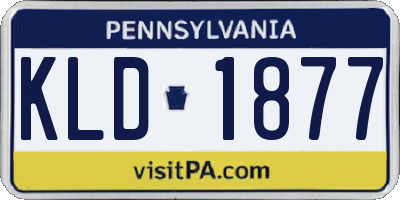 PA license plate KLD1877