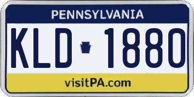 PA license plate KLD1880