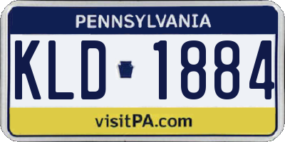 PA license plate KLD1884