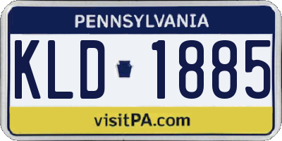 PA license plate KLD1885