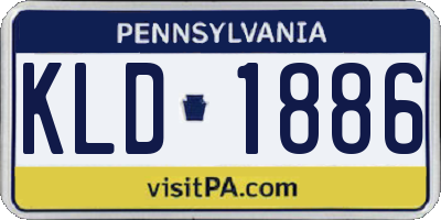 PA license plate KLD1886