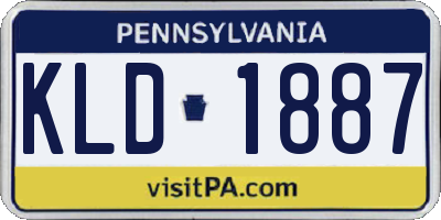 PA license plate KLD1887