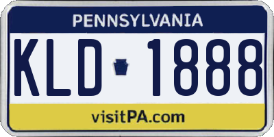 PA license plate KLD1888