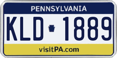 PA license plate KLD1889