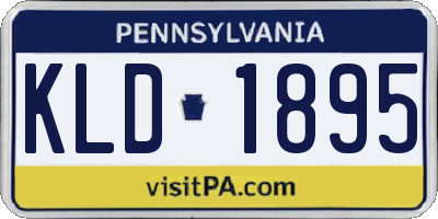 PA license plate KLD1895