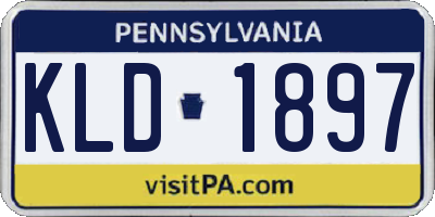 PA license plate KLD1897