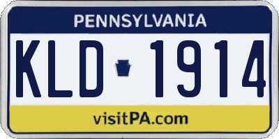 PA license plate KLD1914