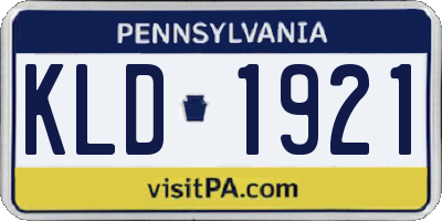 PA license plate KLD1921