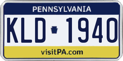 PA license plate KLD1940