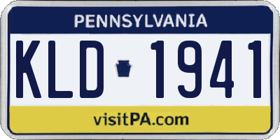 PA license plate KLD1941