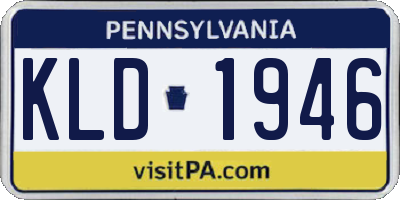 PA license plate KLD1946