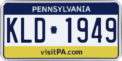 PA license plate KLD1949