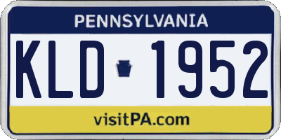 PA license plate KLD1952