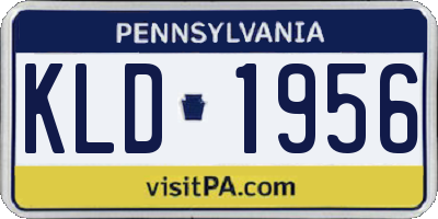 PA license plate KLD1956
