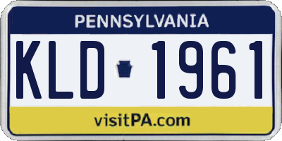 PA license plate KLD1961