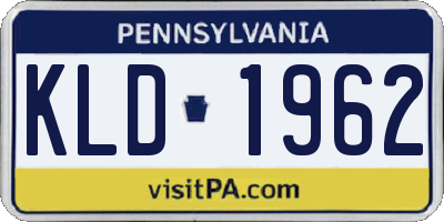PA license plate KLD1962
