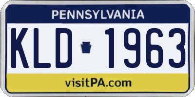 PA license plate KLD1963