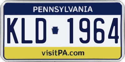 PA license plate KLD1964
