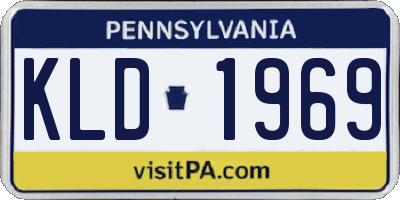 PA license plate KLD1969