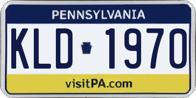 PA license plate KLD1970