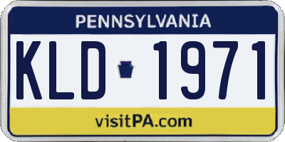 PA license plate KLD1971