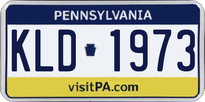 PA license plate KLD1973