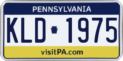 PA license plate KLD1975