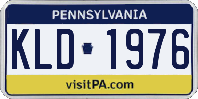 PA license plate KLD1976