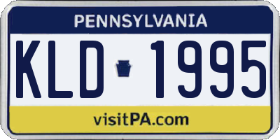 PA license plate KLD1995