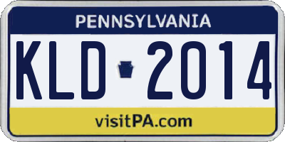 PA license plate KLD2014