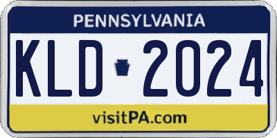 PA license plate KLD2024