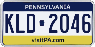PA license plate KLD2046