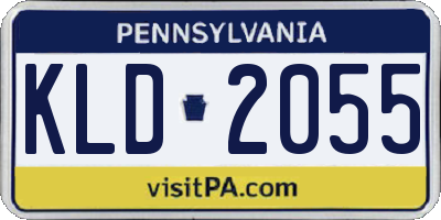 PA license plate KLD2055