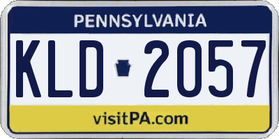 PA license plate KLD2057