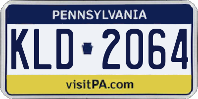 PA license plate KLD2064