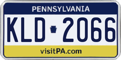 PA license plate KLD2066
