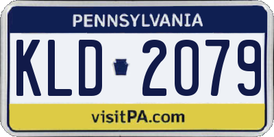 PA license plate KLD2079
