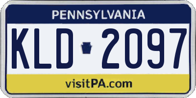 PA license plate KLD2097