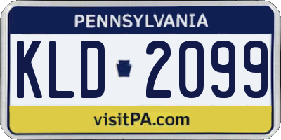 PA license plate KLD2099